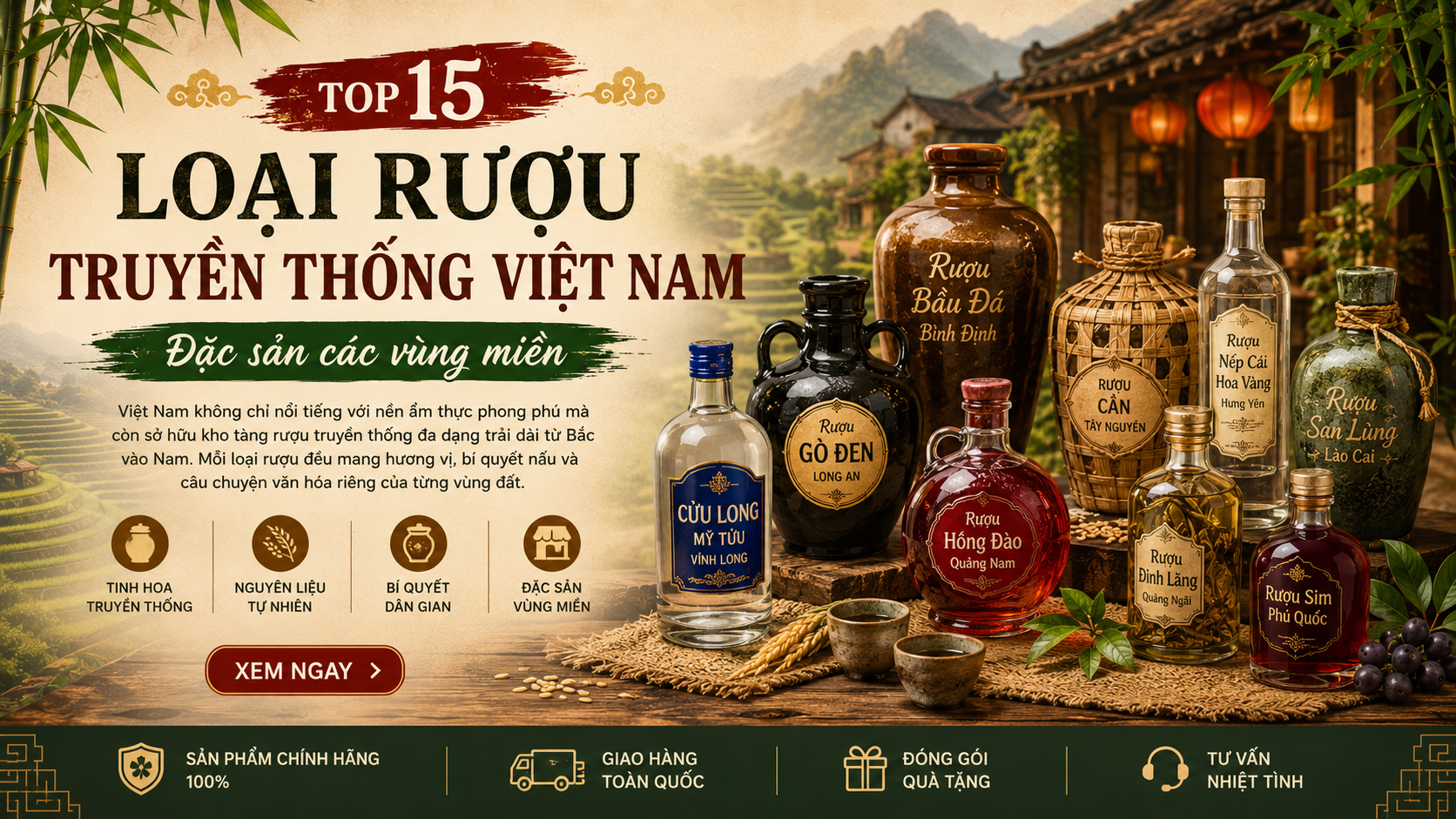 Top 15 Loại Rượu Truyền Thống Việt Nam Đặc Sản Các Vùng Miền