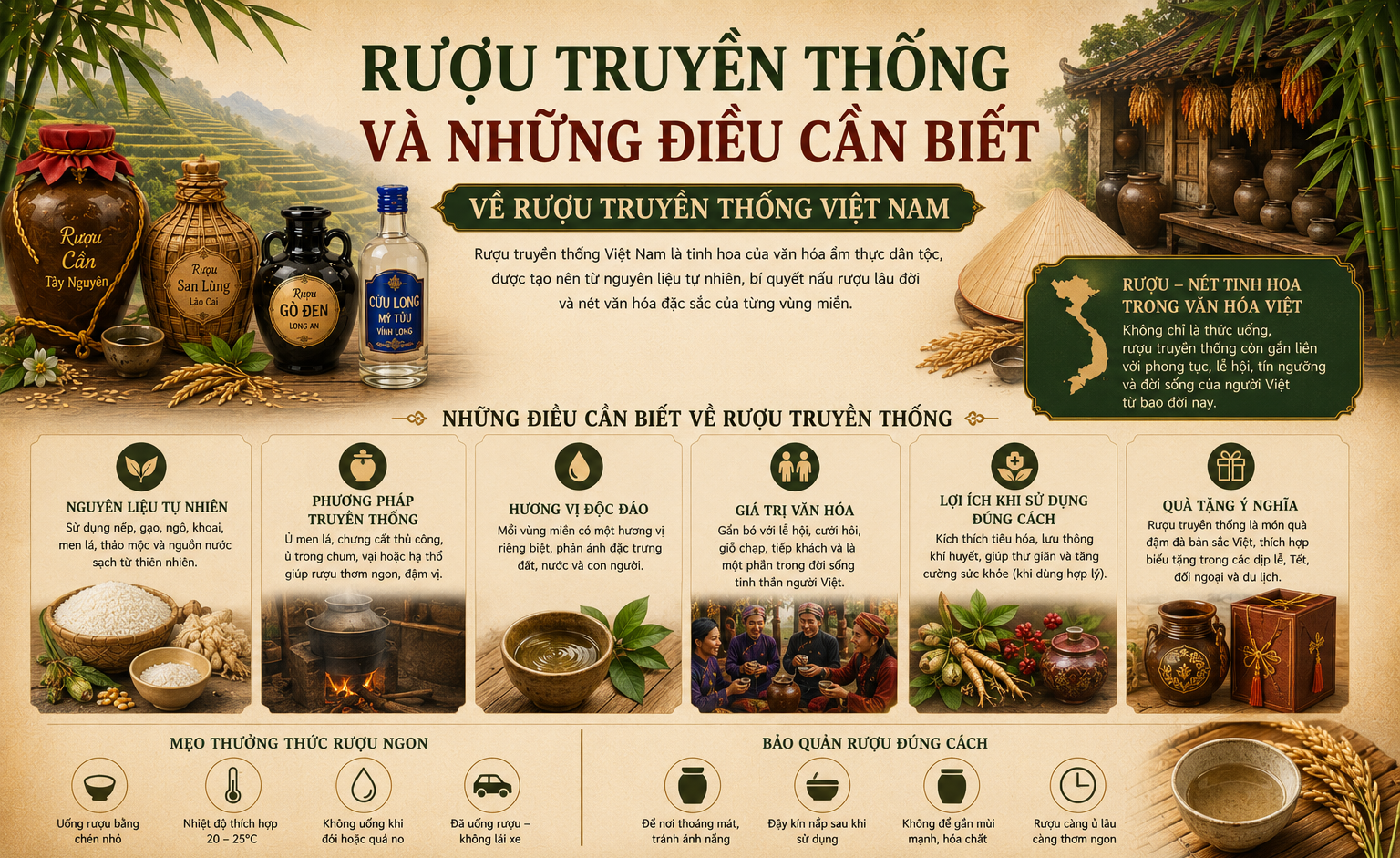 Rượu truyền thống và những điều cần biết về rượu truyền thống Việt Nam